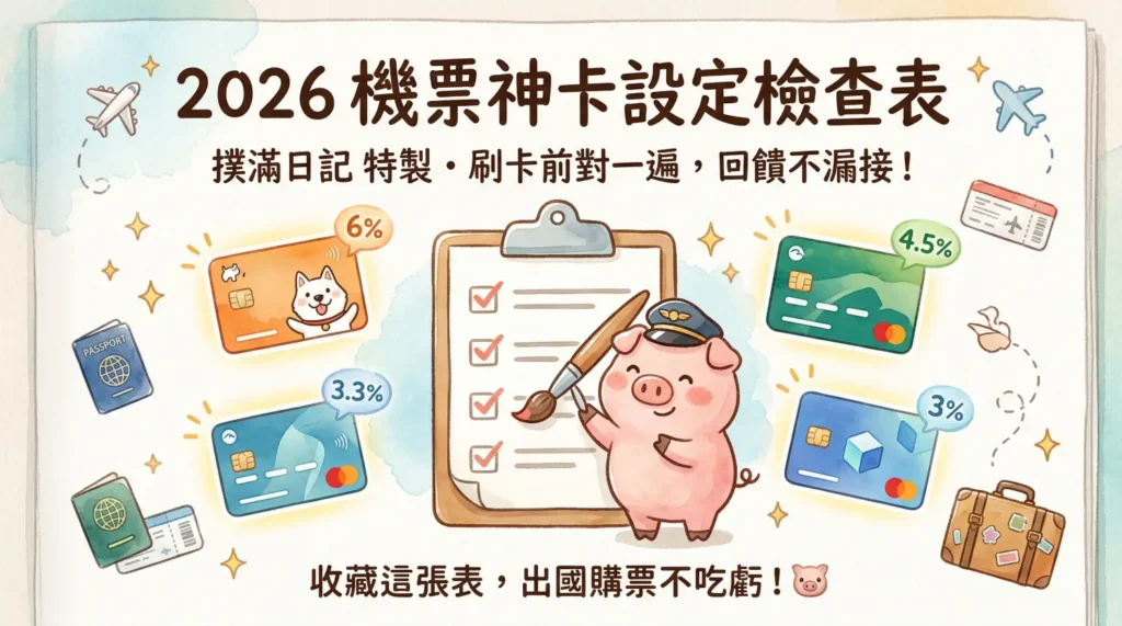 ✈️ 2026 機票神卡設定檢查表