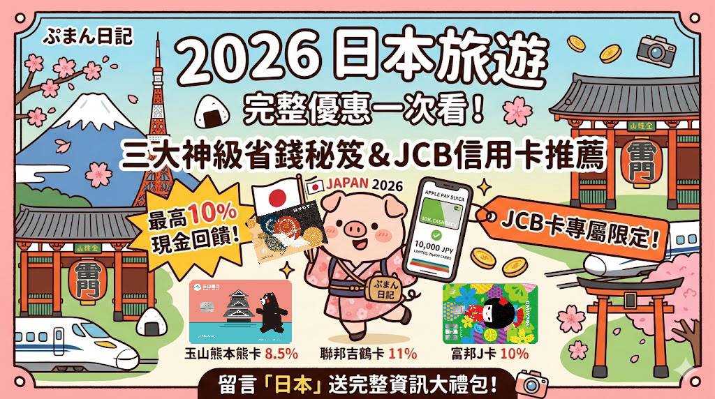 [日本旅遊 ]2026準備去日本玩嗎？這三大神級優惠你絕對不能錯過，直接幫你賺到10% 回饋