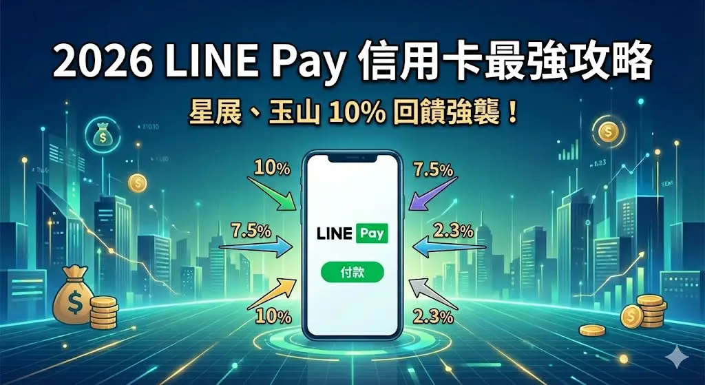 【2026 LINE Pay 信用卡推薦】星展/玉山 10% 強襲！最強刷卡順序與回饋攻略懶人包