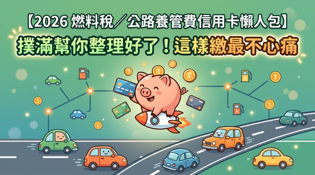 【2026 燃料稅／公路養管費信用卡懶人包】撲滿幫你整理好了！這樣繳最不心痛