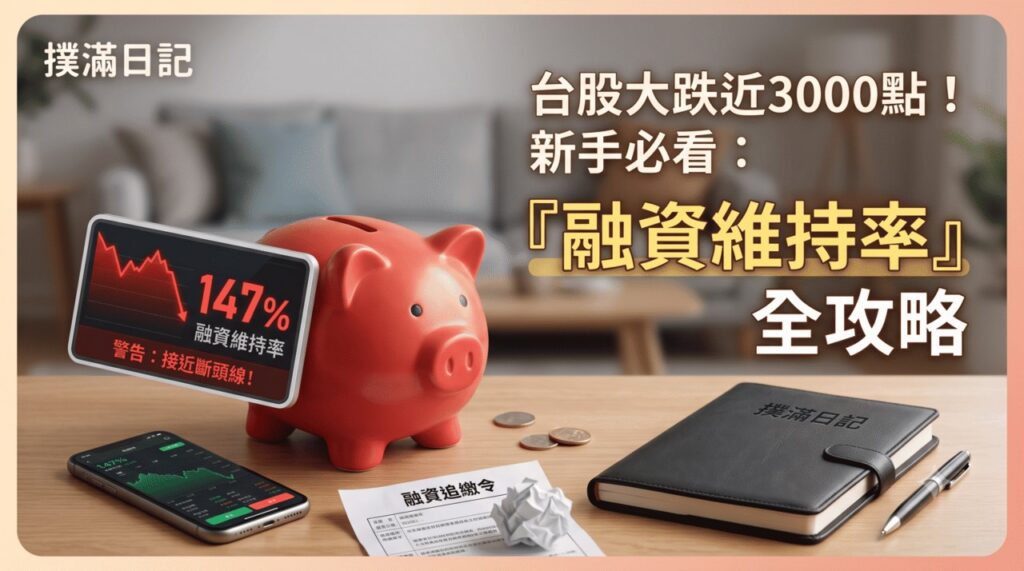 台股歷史級大跌近3000點！新手必看：「融資維持率」全攻略