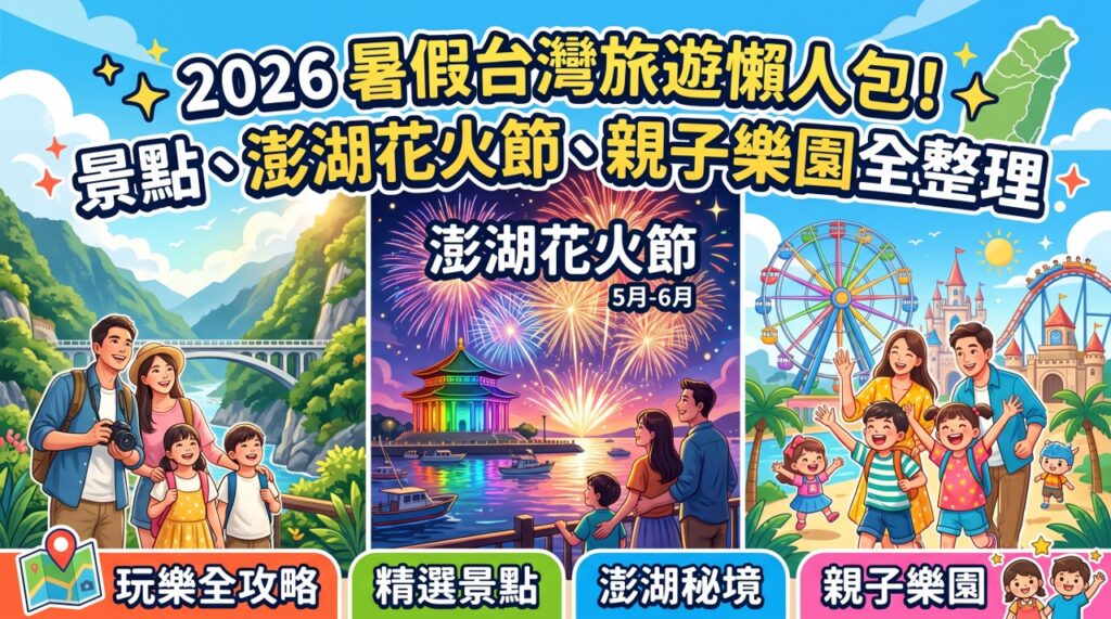 2026暑假台灣旅遊懶人包！ 景點、澎湖花火節、親子樂園全整理